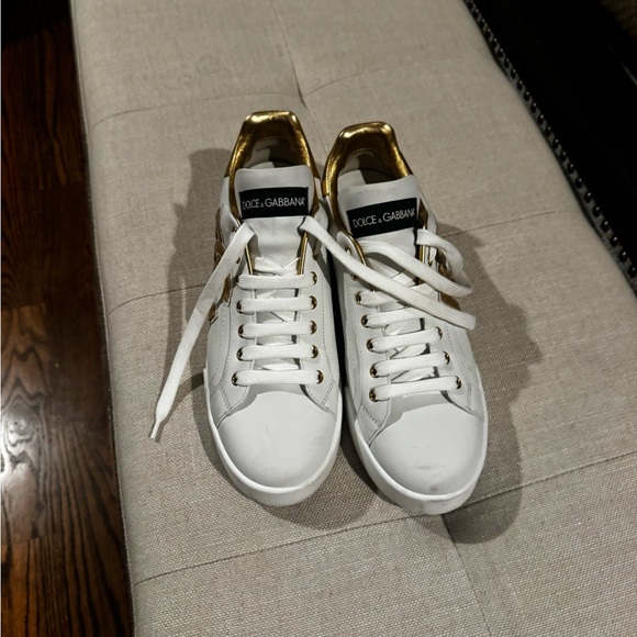 Dolce & Gabbana bi color low top leather sneakers - Picture 3 of 4